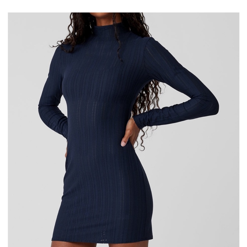 NWT ALO Yoga Euphoria Dress Large Navy Blue